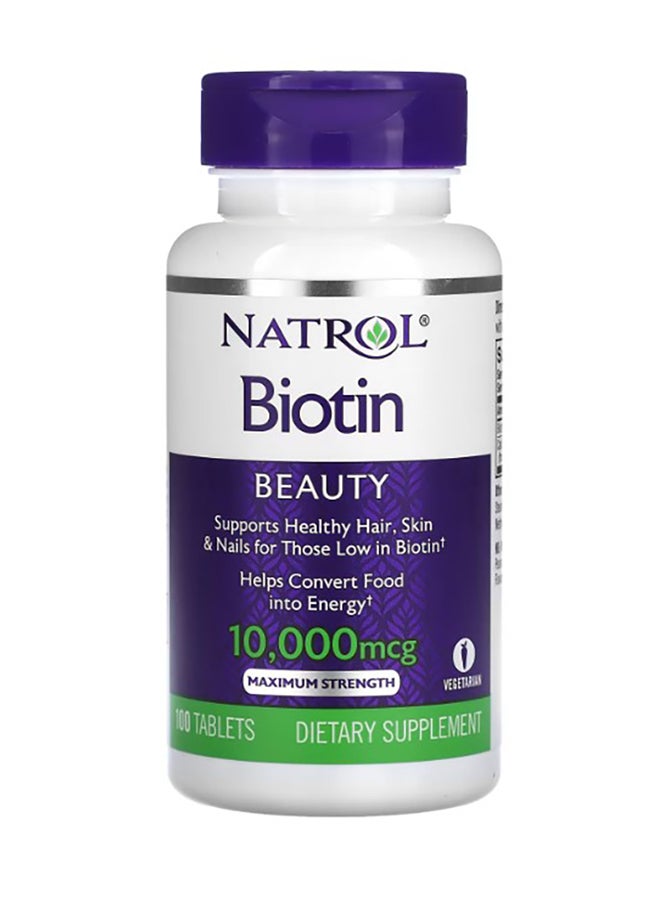 Natrol Biotin Maximum Strength Dietary Supplement 100 Tablets - Image 2